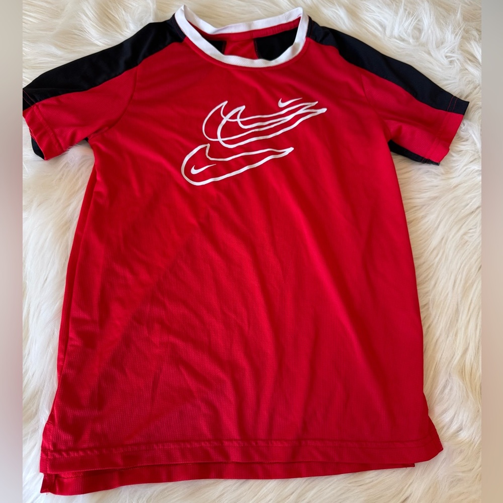 Nike Red T-Shirt with Black and White Details